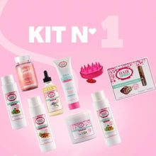 Load image into Gallery viewer, ESTE KIT ES IDEAL PARA TI QUE SUEÑAS CON TENER CABRLLO LARGO Y ABUNDANTE 🙌🏽💖  Te ayudará a estimular el crecimiento del cabello, hacer crecer nuevas hebras y evitar la caída.💪🏼  Este KIT fue diseñado especialmente por Marielis Ramos, para ti que sueñas con ser Rapunzel.🙌🏼