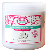 Load image into Gallery viewer, MASCARILLA DE AJO Y COCO | Coconut and Garlic Hair Mask.  16 oz.