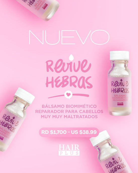 uestro nuevo REVIVE HEBRAS es un bálsamo biomimético reparador que “imita” los mecanismos naturales de regeneración del cabello consiguiendo restaurar hasta las fibras capilares más maltratadas por tintes, procesos químicos o abuso de herramientas de calor.  Desliza y entérate no solo de lo que este nuevo producto puede hacer por ti, también de su modo de uso y su frecuencia.  Su efecto les resultará FASCINANTE.