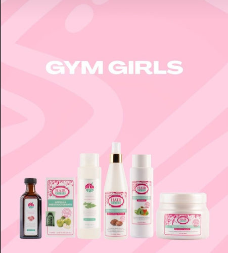 Gym Girls!  The perfect hair care companion for active lifestyles! Keep your hair looking perfect during intense workouts with our unique and powerful hair care products. Enjoy long-lasting protection without sacrificing style - from the gym to your life!