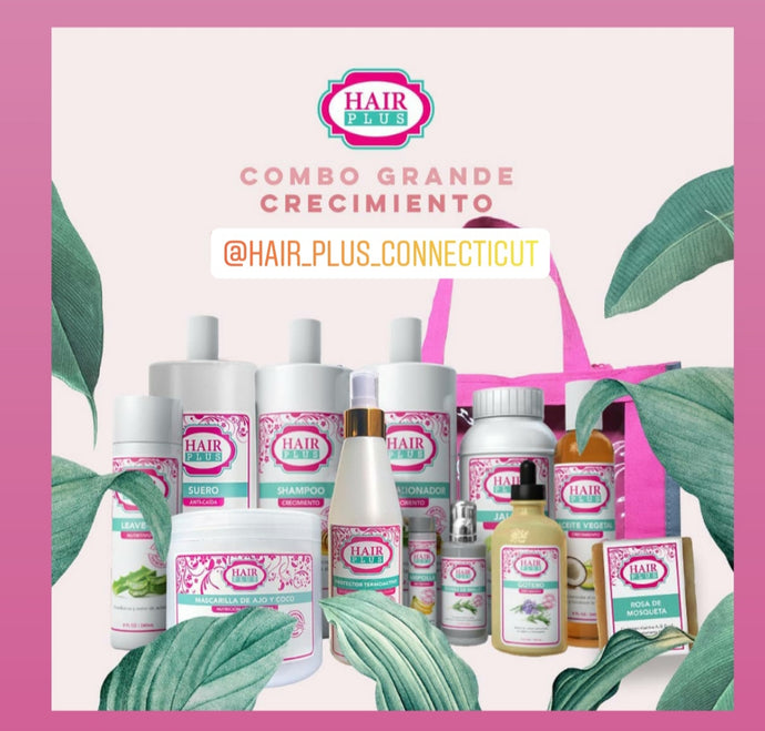 Hair Plus. Combo Grande / Crecimiento. Control Caida del Cabello. Crecimiento del Cabello. Leave-in: Cero puntas abiertas y brillo resplandeciente es como dejará el leave-in tu cabello desde la primera vez que lo utilices, quedarás enamorada de los resultados en tu pelo. Modo de empleo: Aplícalo en todo el pelo después del lavado y se deja para el secado.
