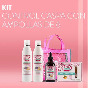 Kit Control Caspa Con Ampollas de 6 Unidades / Dandruff Control Kit  with Hair Vials ( 6 Units )