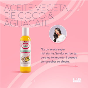 Aceite Vegetal de Aguacate y Coco  / Natural Oil 8 oz