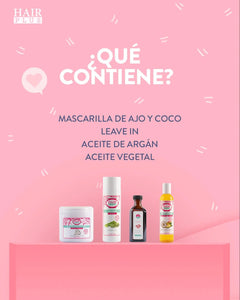 MASCARILLA DE AJO Y COCO / Coconut and Garlic  Hair Mask 16 oz