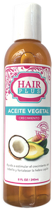 Aceite Vegetal de Aguacate y Coco  / Natural Oil 8 oz